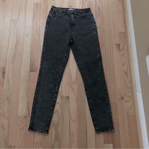 YMI Dream black/grey wash Super high waist stretchy jeans- size 3